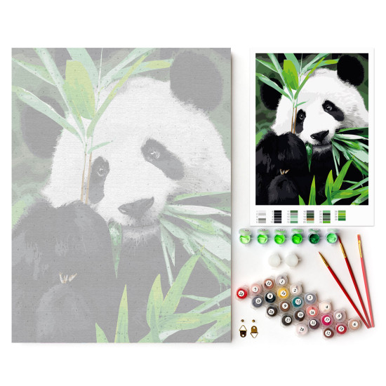 Tapymas pagal numerius, Panda Idilė, 30x40, varvikas, ME1171e