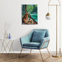 Glezna pēc numuriem 40x50 cm, Gaida pie piestātnes, varvikas, MG2523e