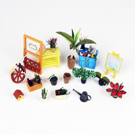 3D Miniatuurne nukumaja, Cathy lillemaja, robotime, DG104