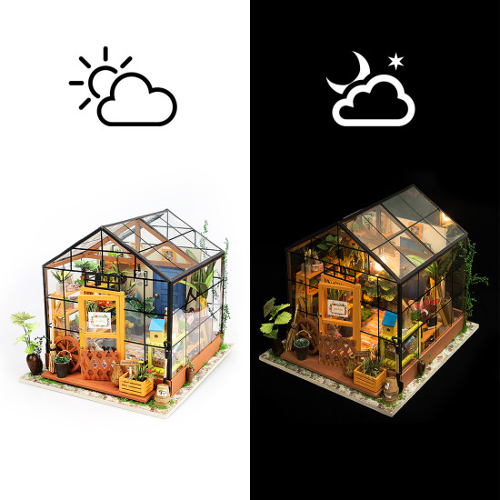 3D Miniatuurne nukumaja, Cathy lillemaja, robotime, DG104