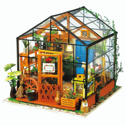 3D Miniatūra māja, Ketrīnas Ziedu Māja, robotime, DG104
