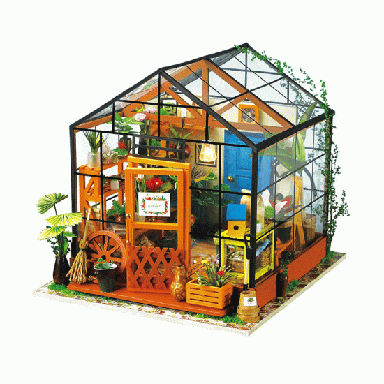 3D Miniatuurne nukumaja, Cathy lillemaja, robotime, DG104