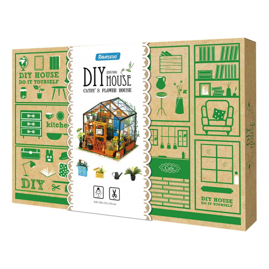 3D Miniatuurne nukumaja, Cathy lillemaja, robotime, DG104