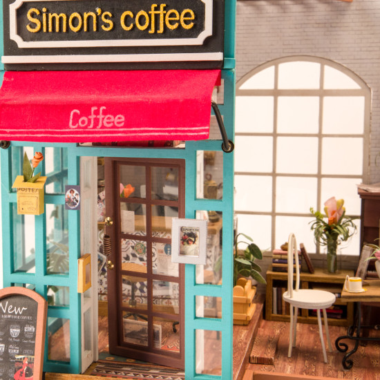 3D Miniature house kit, Simon’s Coffee, robotime, DG109