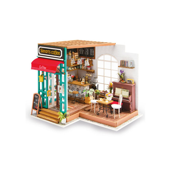 3D Miniature house kit, Simon’s Coffee, robotime, DG109