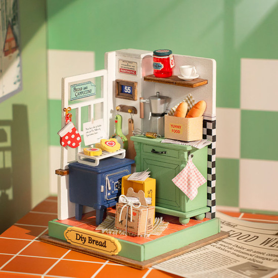 3D Miniature house kit, Afternoon Baking Time, robotime, DS029