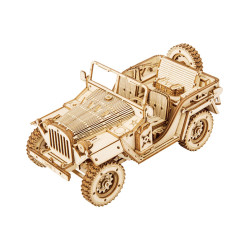 3D koka puzle, Armijas lauka automobilis, 369 gab, robotime, MC701