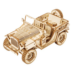 3D koka puzle, Armijas lauka automobilis, 369 gab, robotime, MC701