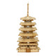 3D koka puzle, Piecu stāvu pagoda, 275 gab, robotime, TGN02