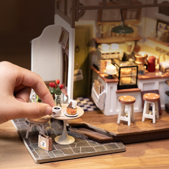 3D Miniature house kit, No.17 Café, robotime, DG162