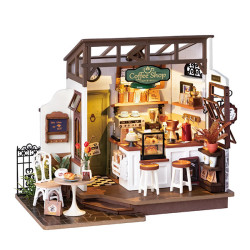 3D Miniatūra māja, No.17 Kafejnīca, robotime, DG162