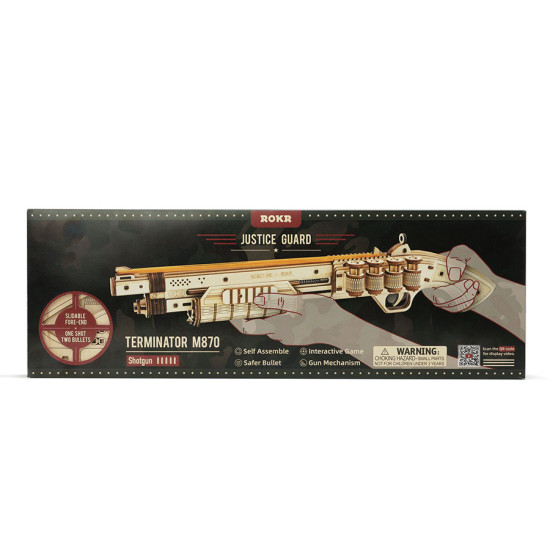 3D koka puzle, Terminators M870, 170 gab, robotime, LQ501