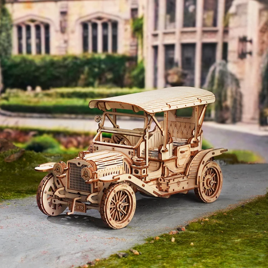 3D koka puzle, Vintage Auto, 298 gab, robotime, MC801