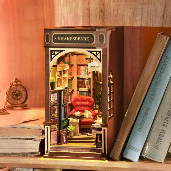 3D Miniature house kit, Bookstore, robotime, TGB07