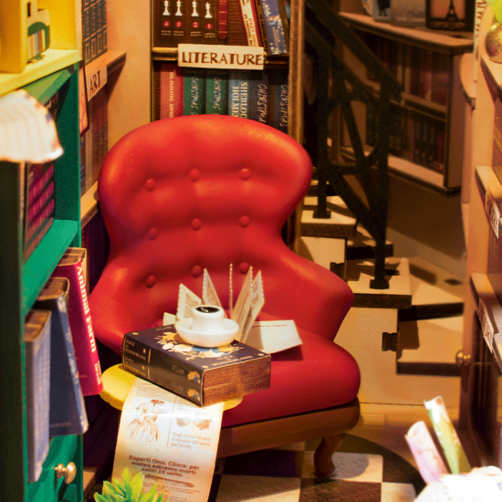 3D Miniature house kit, Bookstore, robotime, TGB07