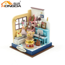 3D Miniatūra māja, Laimīgais Cukurs, Hongda, DMH-S2303