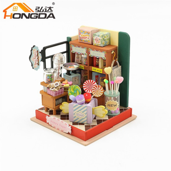 3D Miniatūra māja, Laimīgais Cukurs, Hongda, DMH-S2305