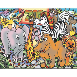 Colorvelvet, Maza bilde A4 ar flomasteriem, Zoodārzs, SMALL 14F