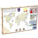Koka pasaules karte, 80x120, woodencity, WM503