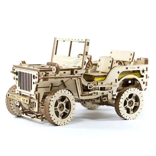 3D koka puzle, mašīna, Auto 4*4, 571 gab, woodencity, WR309