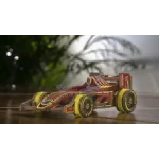 3D koka puzle, mašīna, Bolid Limited Edition, 109 gab, woodencity, LE-003
