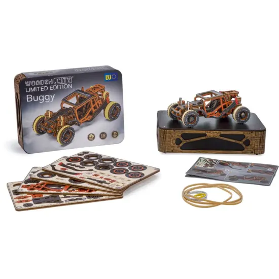 3D koka puzle, mašīna, Buggy, ierobežota izlaidums, 140 gab, woodencity, LE008