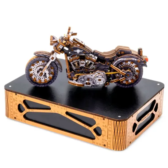 3D medinis galvosūkis, Kruizinis V-Twin riboto leidimo, 168 dalių, woodencity, LE-002