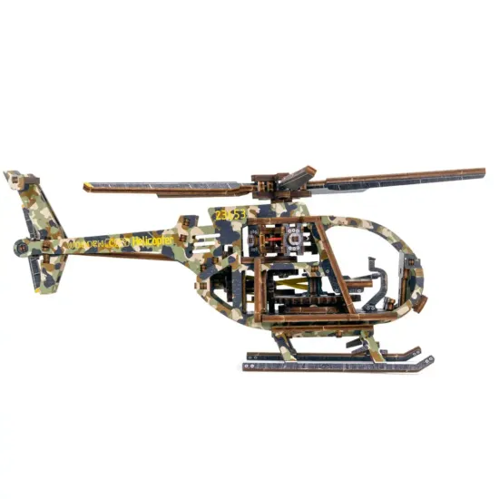 3D puinen palapeli, Helikopteri Rajoitettu Painos, 178 osaa, woodencity, LE-011