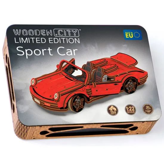 Деревянный 3D пазл, Машина, Спортивный автомобиль, ограниченная серия, 194 деталей, woodencity, LE-005