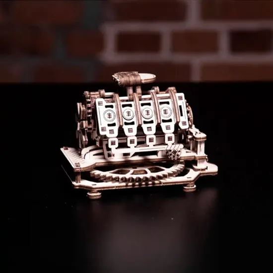 3D puinen palapeli, V8 Moottori, 200 osaa, woodencity, WR316