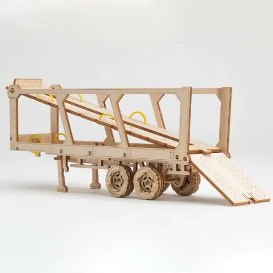 3D koka puzle, mašīna, Automašīnu pārvadātāja trase, 182 gab, woodencity, MB-016