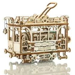 3D koka puzle, Pilsētas tramvajs ar sliedēm, 273 gab, woodencity, WR320