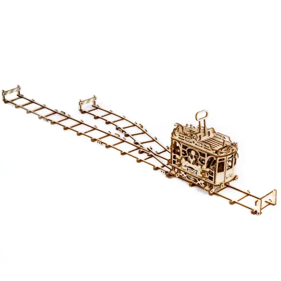 3D koka puzle, Pilsētas tramvajs ar sliedēm, 273 gab, woodencity, WR320