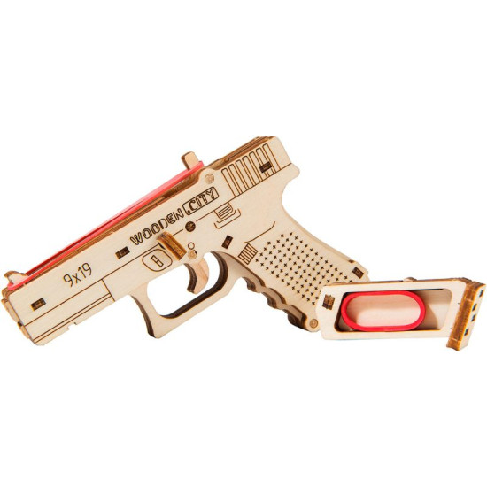 3D koka puzle, Aizbildnis GLK-19, 30 gab, woodencity, WR349