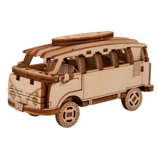 3D puinen palapeli, Auto, Retroajelu 1, 56 osaa, woodencity, MB-001