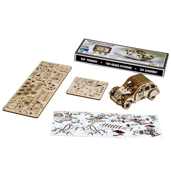 3D koka puzle, mašīna, Rallija Mašīna 2, 104 gab, woodencity, MB-002