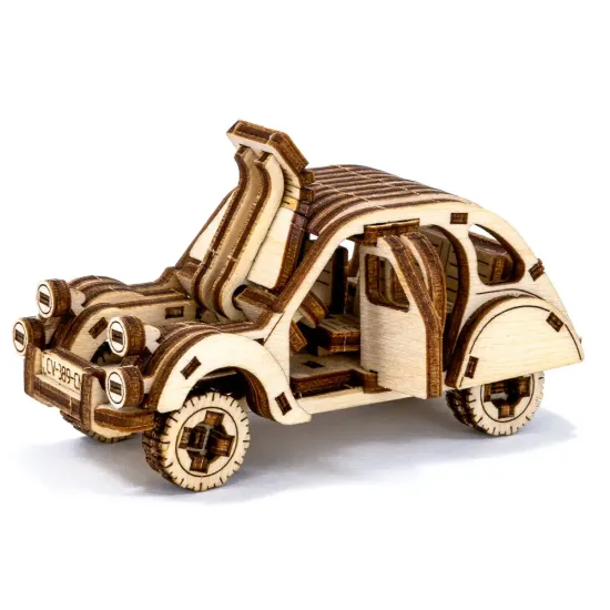 3D koka puzle, mašīna, Rallija Mašīna 2, 104 gab, woodencity, MB-002