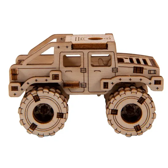 3D koka puzle, mašīna, Monstru kravas auto 2, 65 gab, woodencity, MB-003