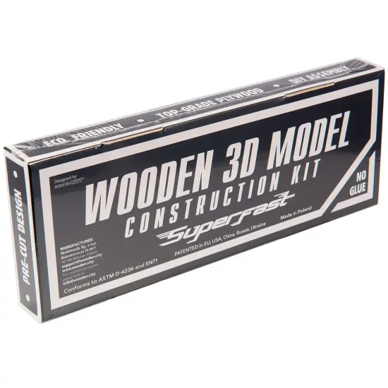 3D medinis galvosūkis, Automobilis, Policijos Automobilis, 103 dalių, woodencity, MB-004_26543