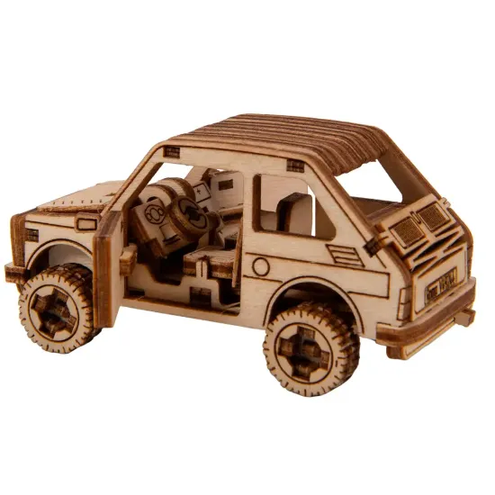 3D puidust pusle, Sõiduauto, Ralli Auto 3, 87 tükki, woodencity, MB-006