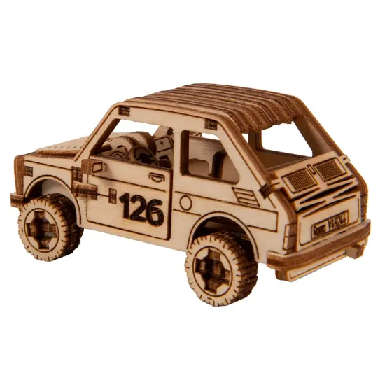 3D puidust pusle, Sõiduauto, Ralli Auto 3, 87 tükki, woodencity, MB-006
