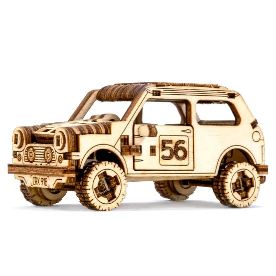 3D koka puzle, mašīna, Rallija mašīna 1, 98 gab, woodencity, MB-007