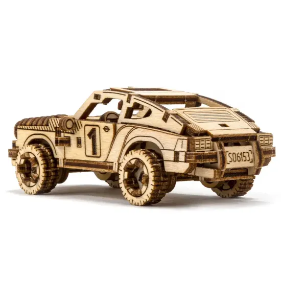 3D Wooden Puzzle, Car, Rally Car 4, 113 pcs, woodencity, MB-009