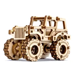 3D koka puzle, mašīna, Monster Truck 1, 69 gab, woodencity, MB-012