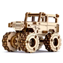 3D koka puzle, mašīna, Monster Truck 5, 64 gab, woodencity, MB-014