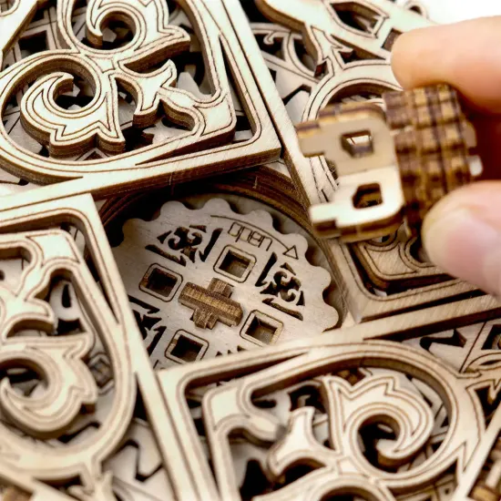 3D Wooden Puzzle, Mystery Box, 176 pcs, woodencity, WR315