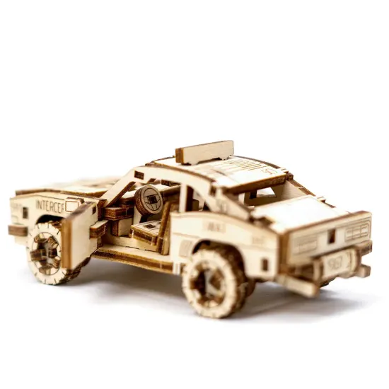 3D medinis galvosūkis, Automobilis, Policijos Automobilis, 103 dalių, woodencity, MB-004_26543