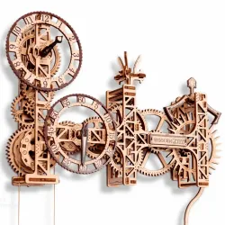 3D puidust pusle, Steampunk seinakell, 269 tükki, woodencity, WR352