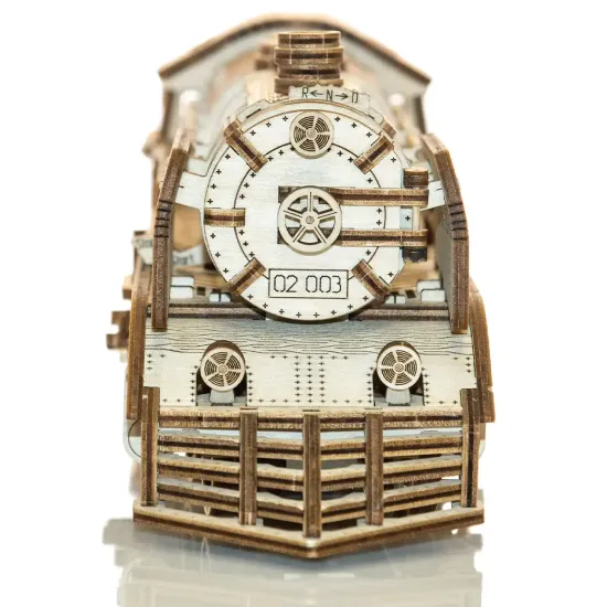Деревянный 3D пазл, Деревянный экспресс с рельсами, 400 деталей, woodencity, WR321