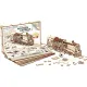 Деревянный 3D пазл, Деревянный экспресс с рельсами, 400 деталей, woodencity, WR321